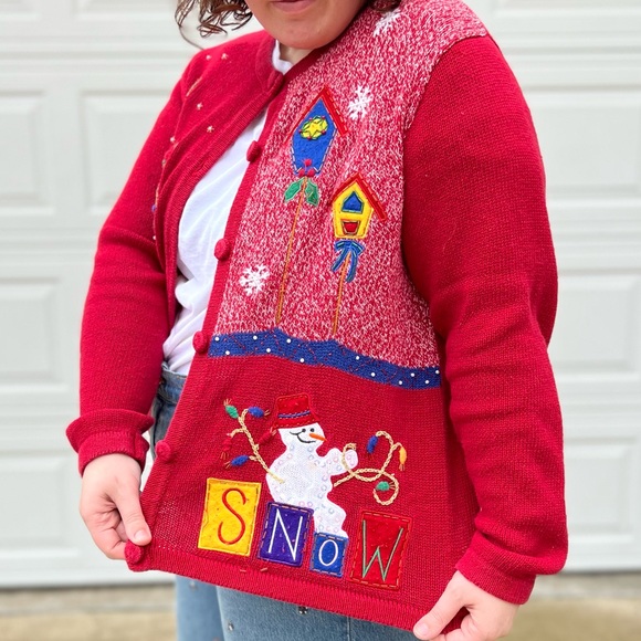 Vintage Christmas Sweater | Bobbie Brooks XL - Picture 3 of 12